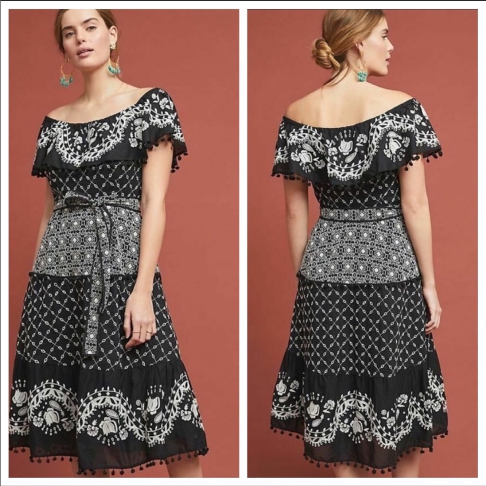 Anthropologie Marisol Off the Shoulder Dress NWT🍒